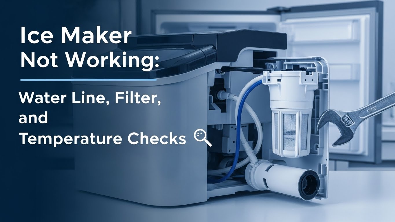 Ice Maker Not Working Water Line, Filter, and Temperature Checks