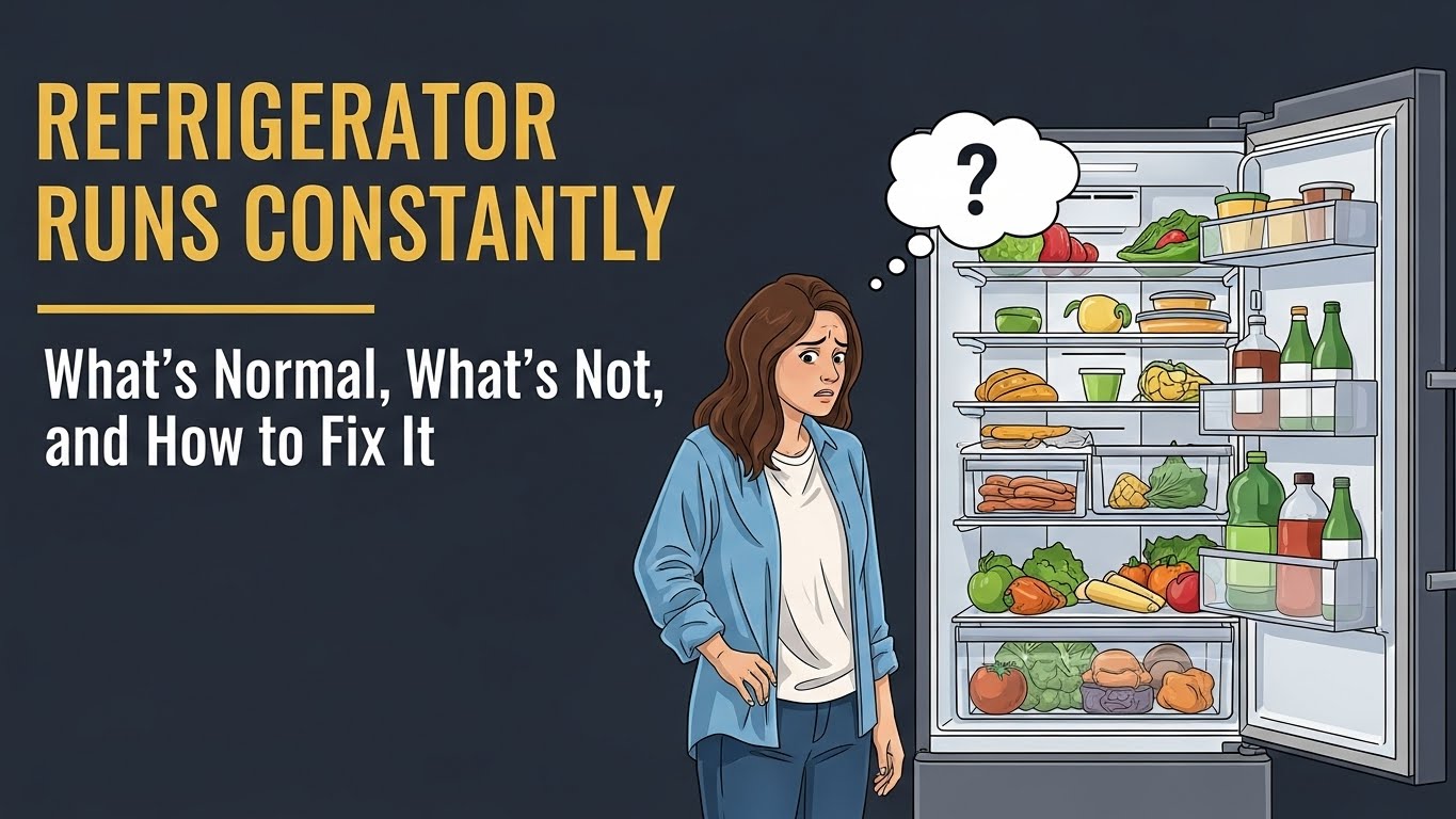 Refrigerator Runs Constantly — What’s Normal, What’s Not, and How to Fix It