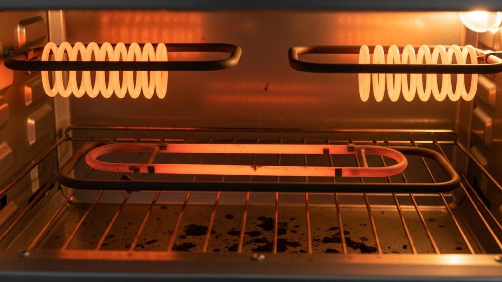 Uneven toaster oven heating element glow