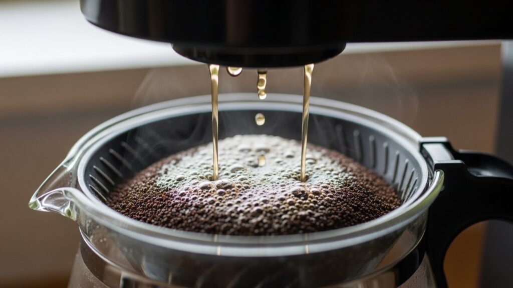 Coffee maker slow brewing with uneven water flow