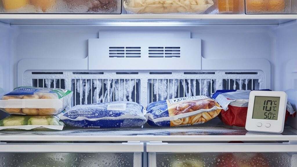 Blocked refrigerator air vents causing temperature swings