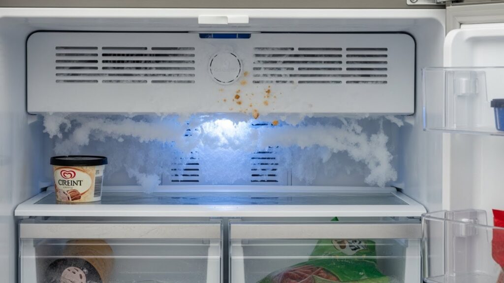 Blocked refrigerator air vents after power outage