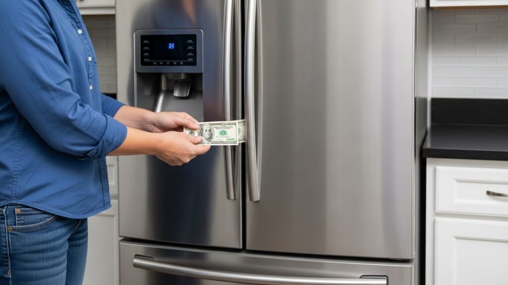 Testing refrigerator door gasket seal