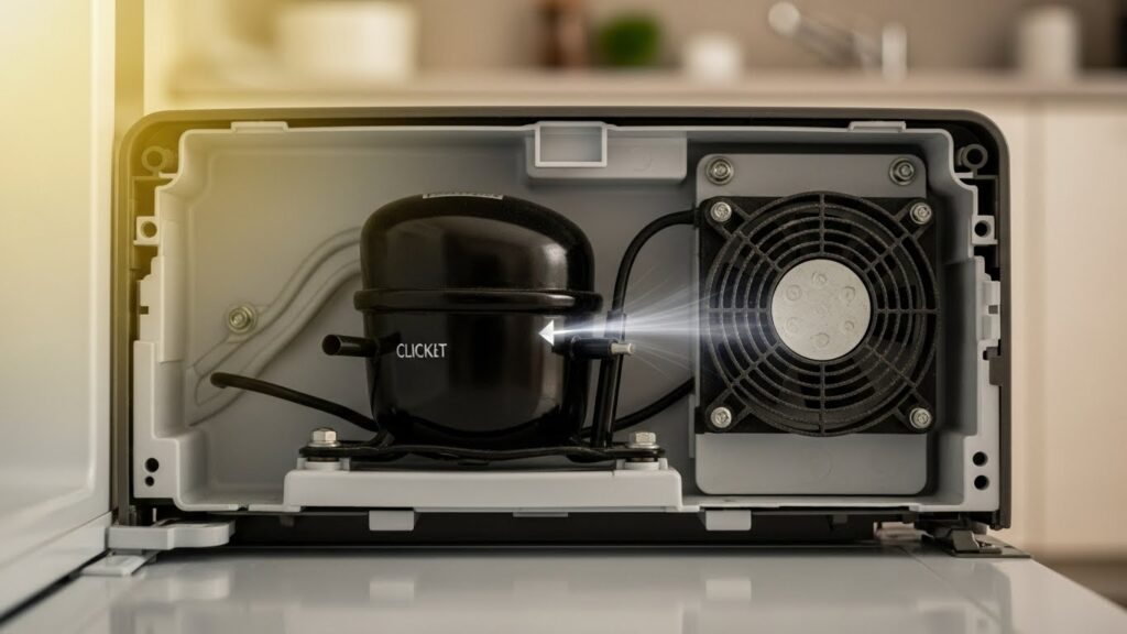 Refrigerator making clicking or buzzing noises