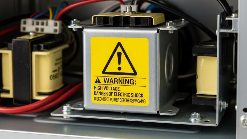 microwave-high-voltage-warning-components