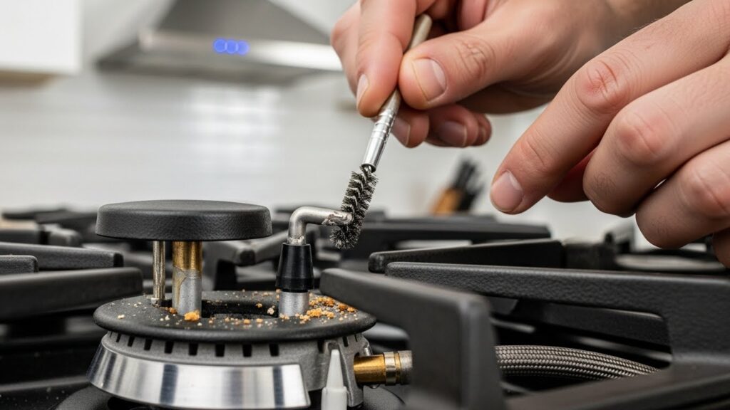 Cleaning stove igniter to restore ignition