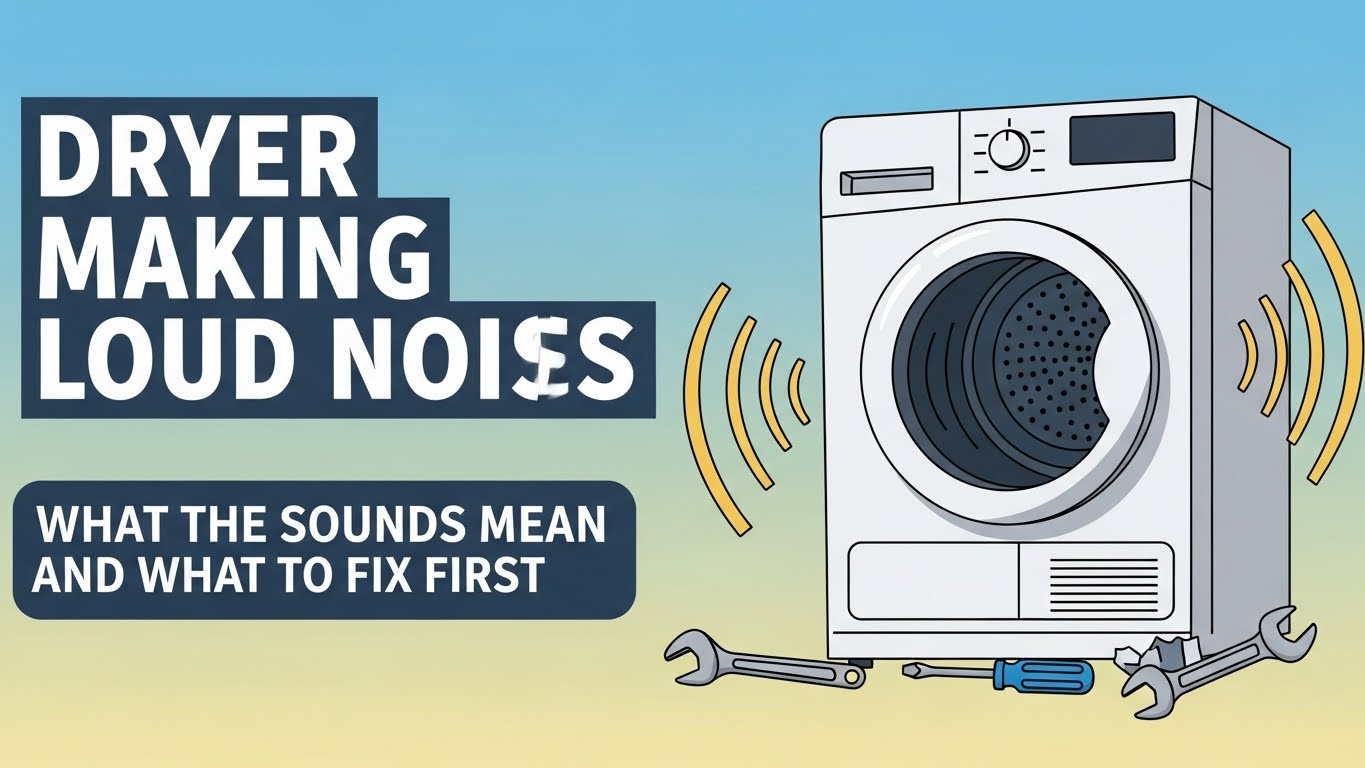 Dryer Making Loud Noises — What the Sounds Mean and What to Fix First