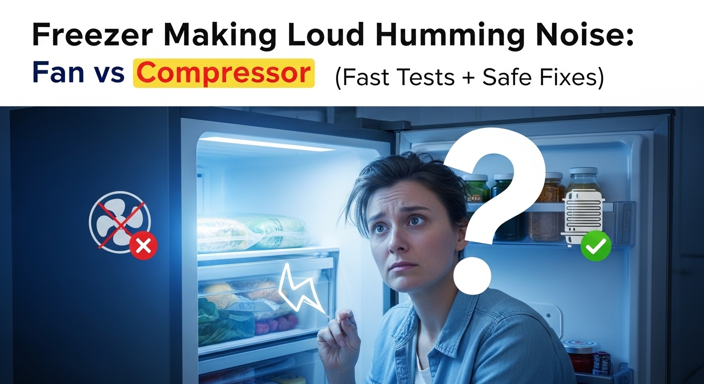 Freezer Making Loud Humming Noise Fan vs Compressor (Fast Tests + Safe Fixes)