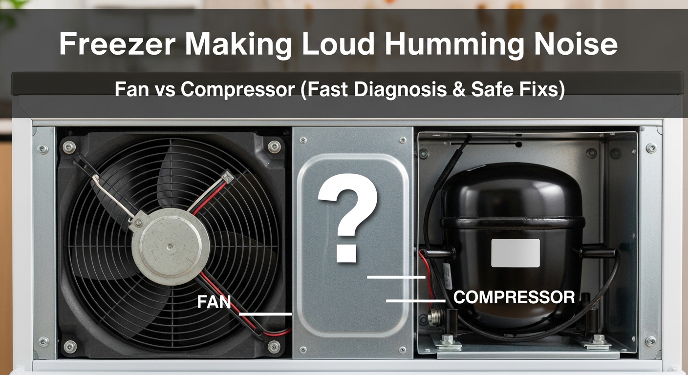 Freezer Making Loud Humming Noise — Fan vs Compressor (Fast Diagnosis & Safe Fixes)