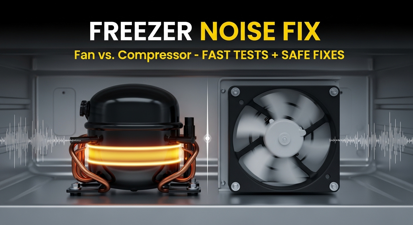 Freezer making loud humming noise — fan vs compressor (fast tests + safe fixes)