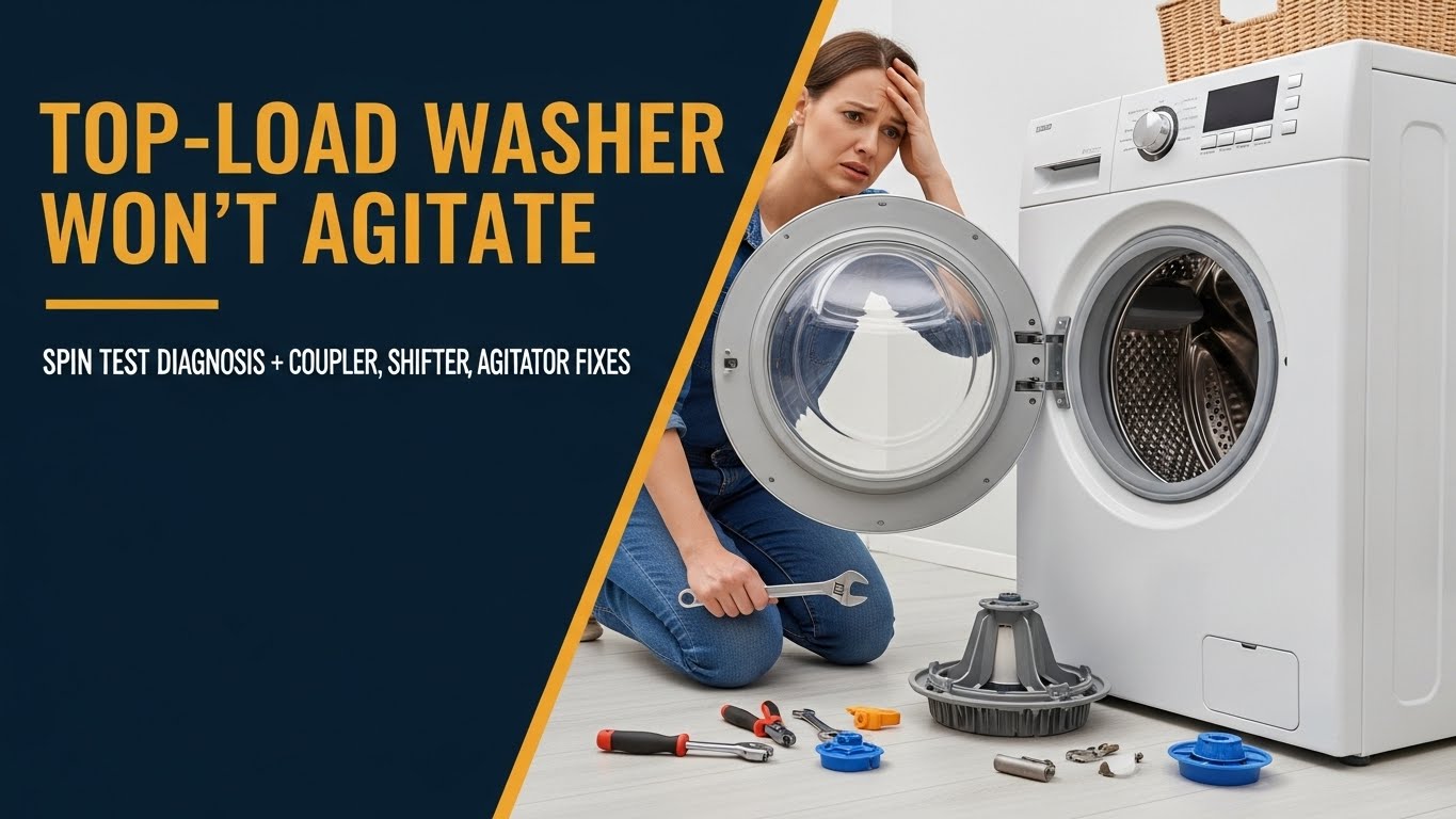 Top-Load Washer Won’t Agitate Spin Test Diagnosis + Coupler, Shifter, and Agitator Fixes