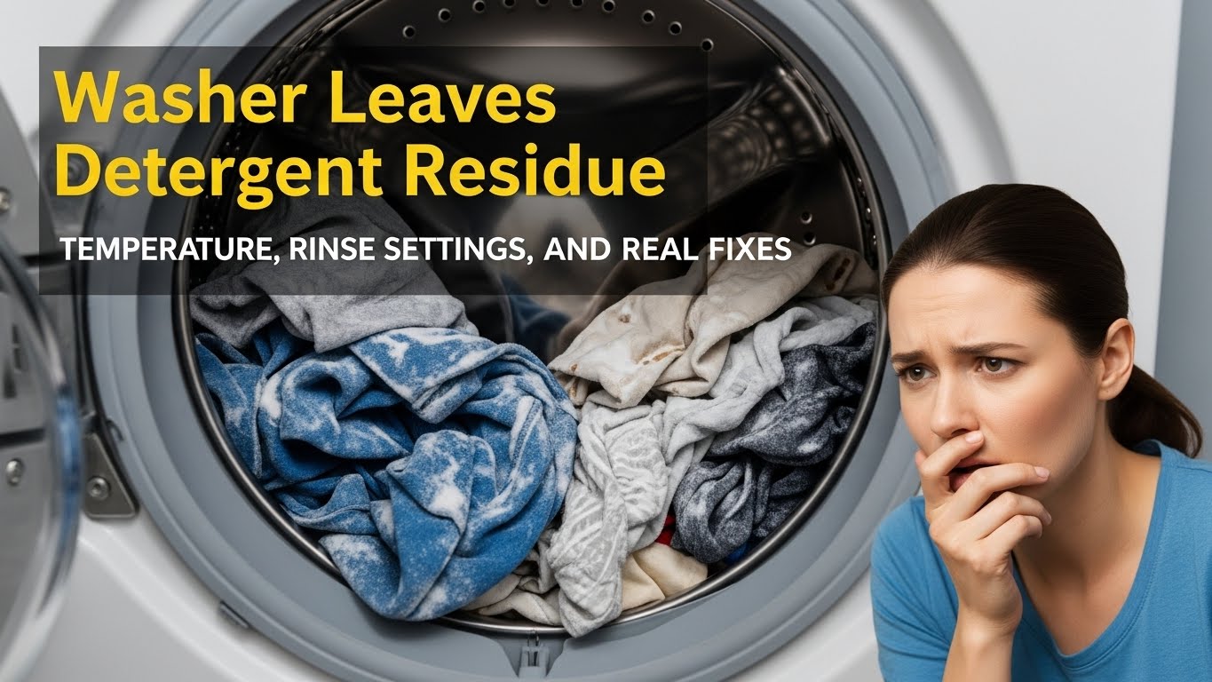 Washer Leaves Detergent Residue — Temperature, Rinse Settings, and Real Fixes